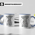 Katze Tasse mit Spruch Ich beobachte euch alle | Lustige Kaf – Blau [farbe:blau]