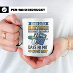 Elektriker Tasse mit Spruch "Guten Elektriker erkennt man da – Weiß [farbe:weiß]
