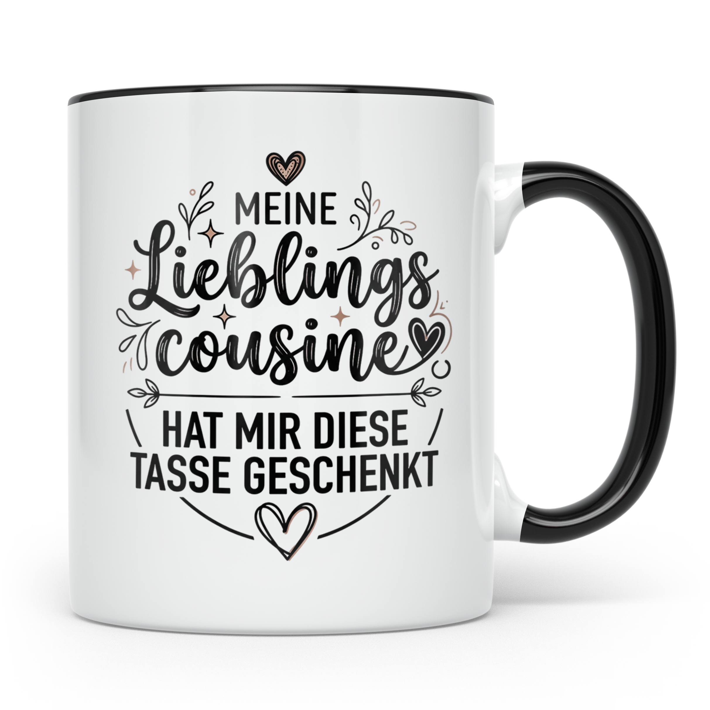 Lieblingscousine Tasse Geschenk für die beste Cousine der We – Schwarz [farbe:schwarz]