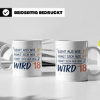 18. Geburtstag Tasse mit Spruch Sieht aus wie 10 wird 18, Lu – Weiß [farbe:weiß]