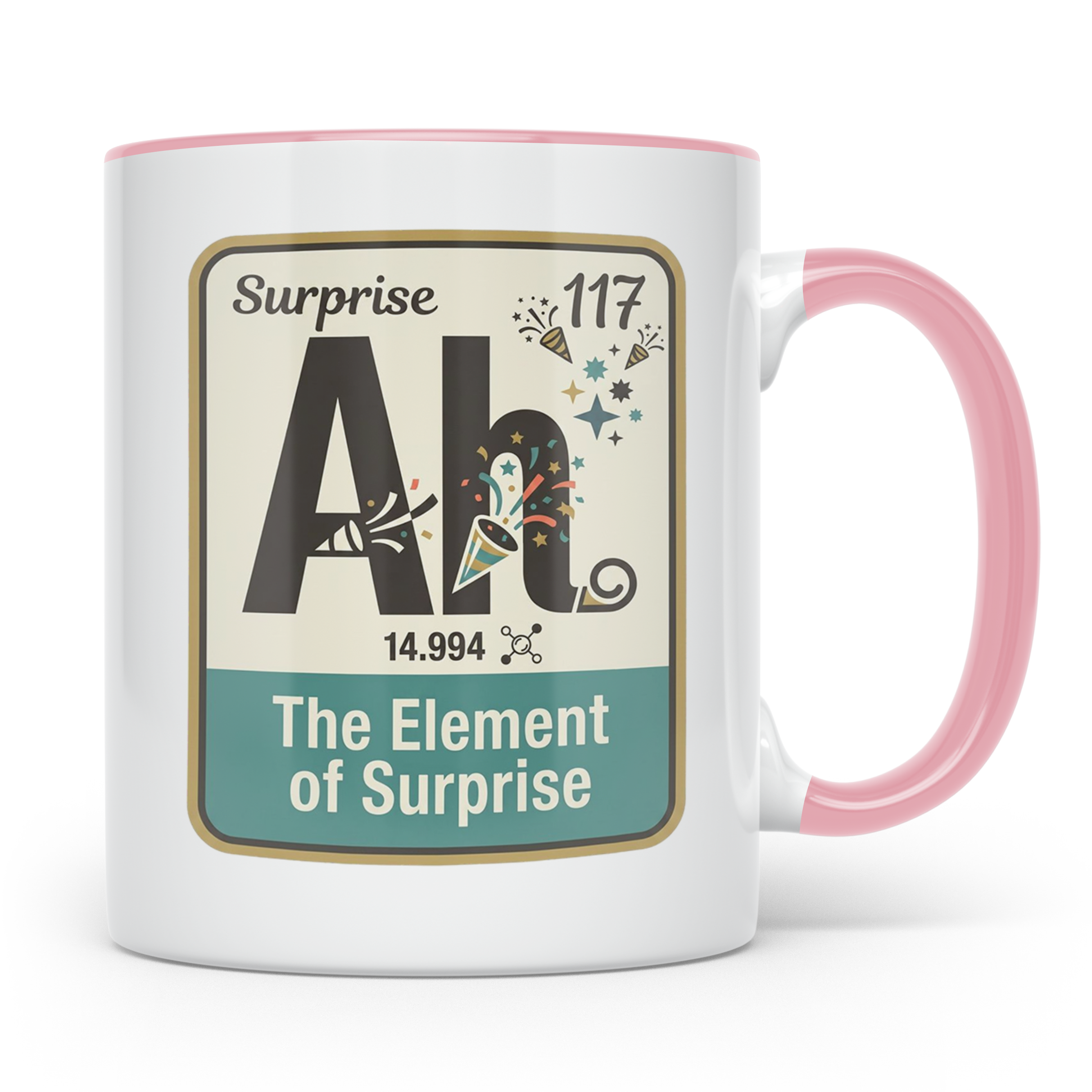 Periodensystem Tasse mit Element der Überraschung Spruch. Lu – Rosa [farbe:rosa]