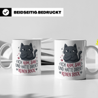 Keinen Bock Tasse mit Katze die Mittelfinger zeigt, lustiger – Weiß [farbe:weiß]