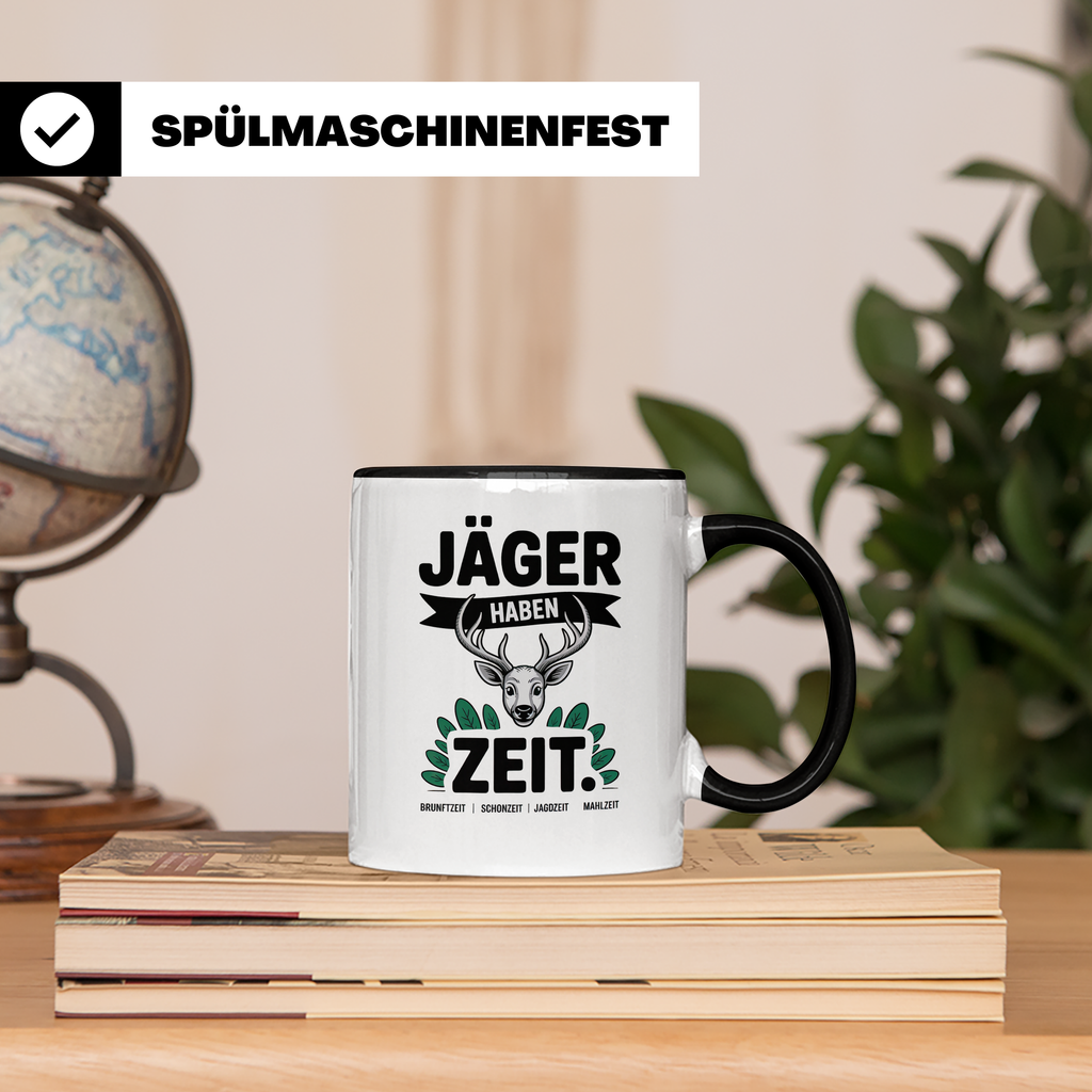 Jäger Haben Zeit Tasse - Jagd Geschenkidee für Jägerin & Jäger - Jagdzeit, Brunftzeit, Schonzeit - Geschenk zur Jagdprüfung, Pirsch