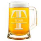 Personalisiertes Bierkrug mit Monogramm – Elegantes Geschenk für Männer, Monogramm T Bierkrug für Treue Freunde, Ideal für Geburtstagsgeschenke