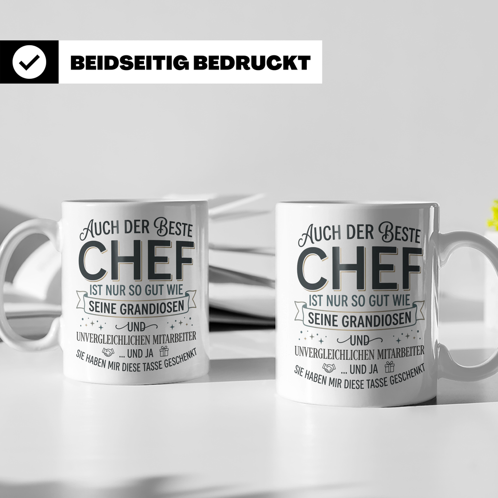 Bester Chef Tasse Geschenk von Mitarbeitern, Spruchtasse für – Weiß [farbe:weiß]