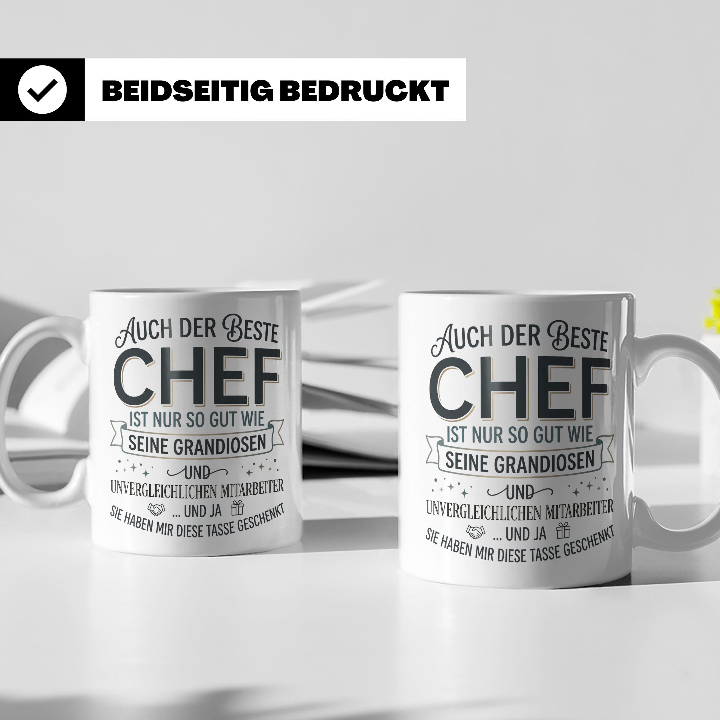 Bester Chef Tasse Geschenk von Mitarbeitern, Spruchtasse für – Weiß [farbe:weiß]