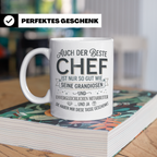 Bester Chef Tasse Geschenk von Mitarbeitern, Spruchtasse für – Weiß [farbe:weiß]