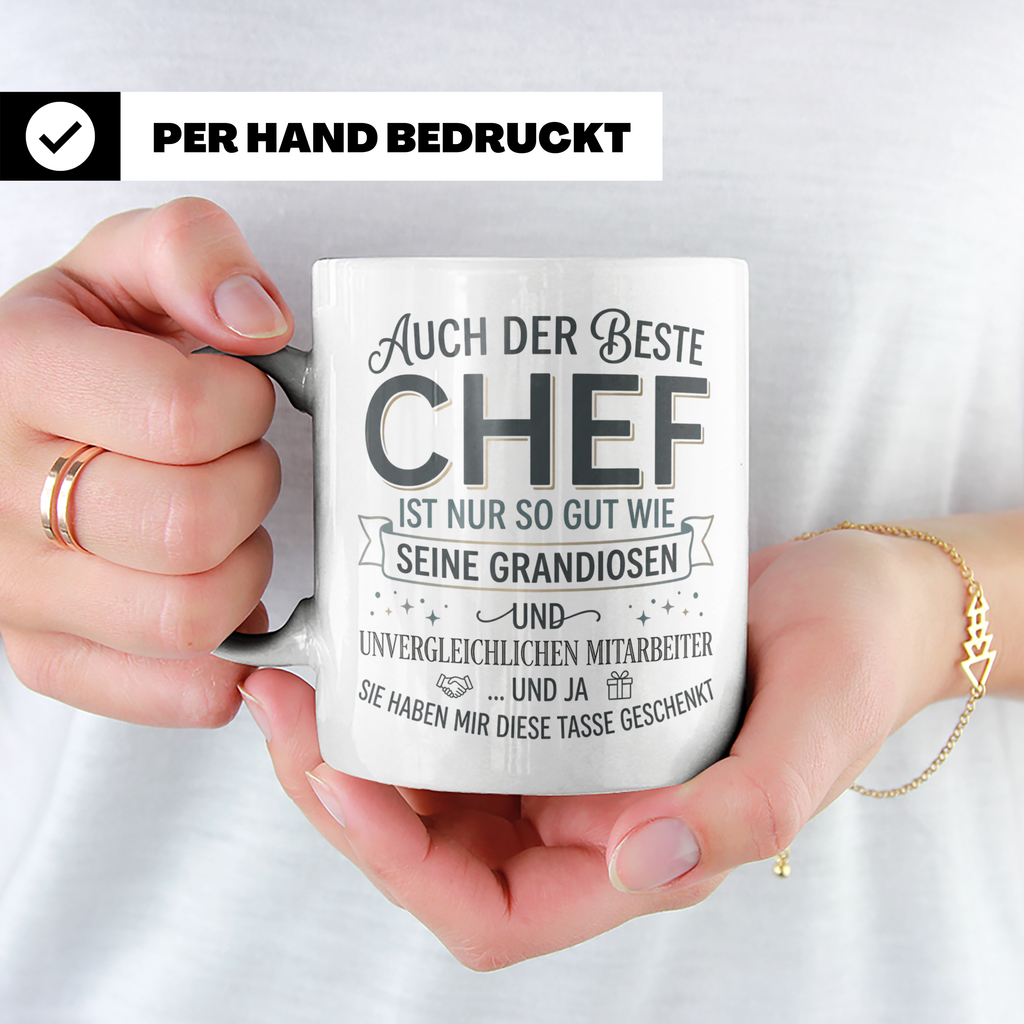 Bester Chef Tasse Geschenk von Mitarbeitern, Spruchtasse für – Weiß [farbe:weiß]