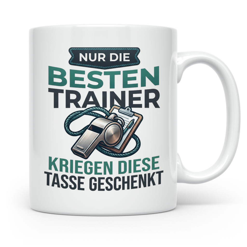 Trainer Tasse Geschenk für besten Coach der Welt Spruch Dank – Weiß [farbe:weiß]