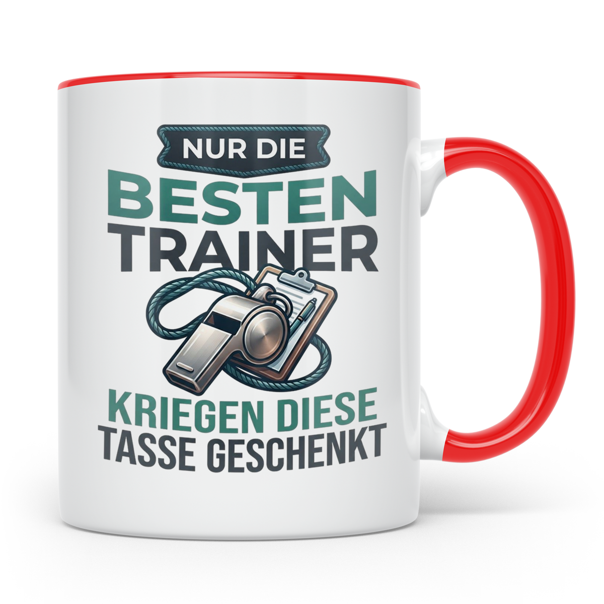 Trainer Tasse Geschenk für besten Coach der Welt Spruch Dank – Rot [farbe:rot]