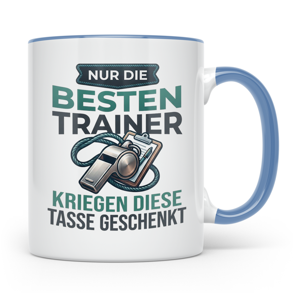 Trainer Tasse Geschenk für besten Coach der Welt Spruch Dank – Blau [farbe:blau]