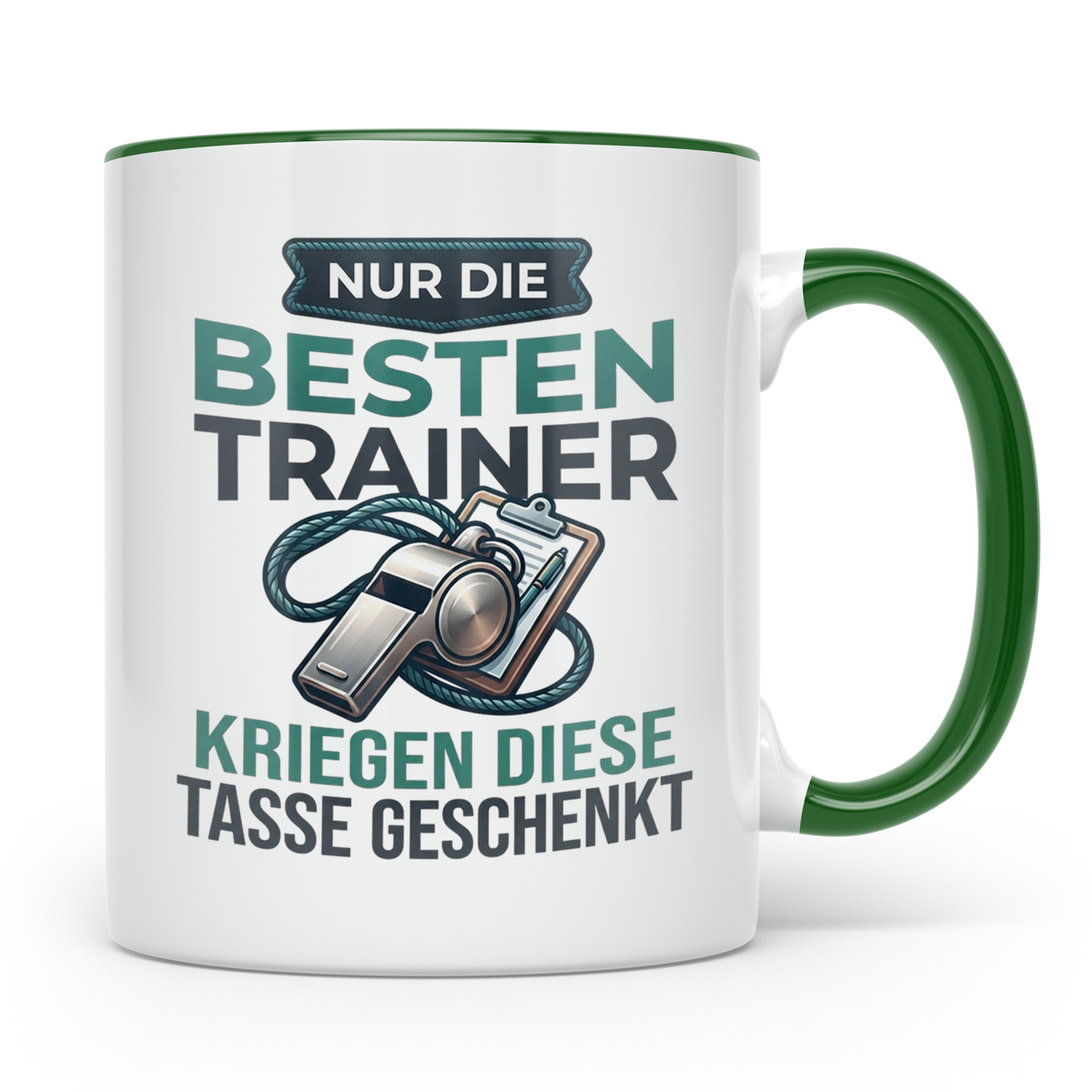 Trainer Tasse Geschenk für besten Coach der Welt Spruch Dank – Grün [farbe:grün]