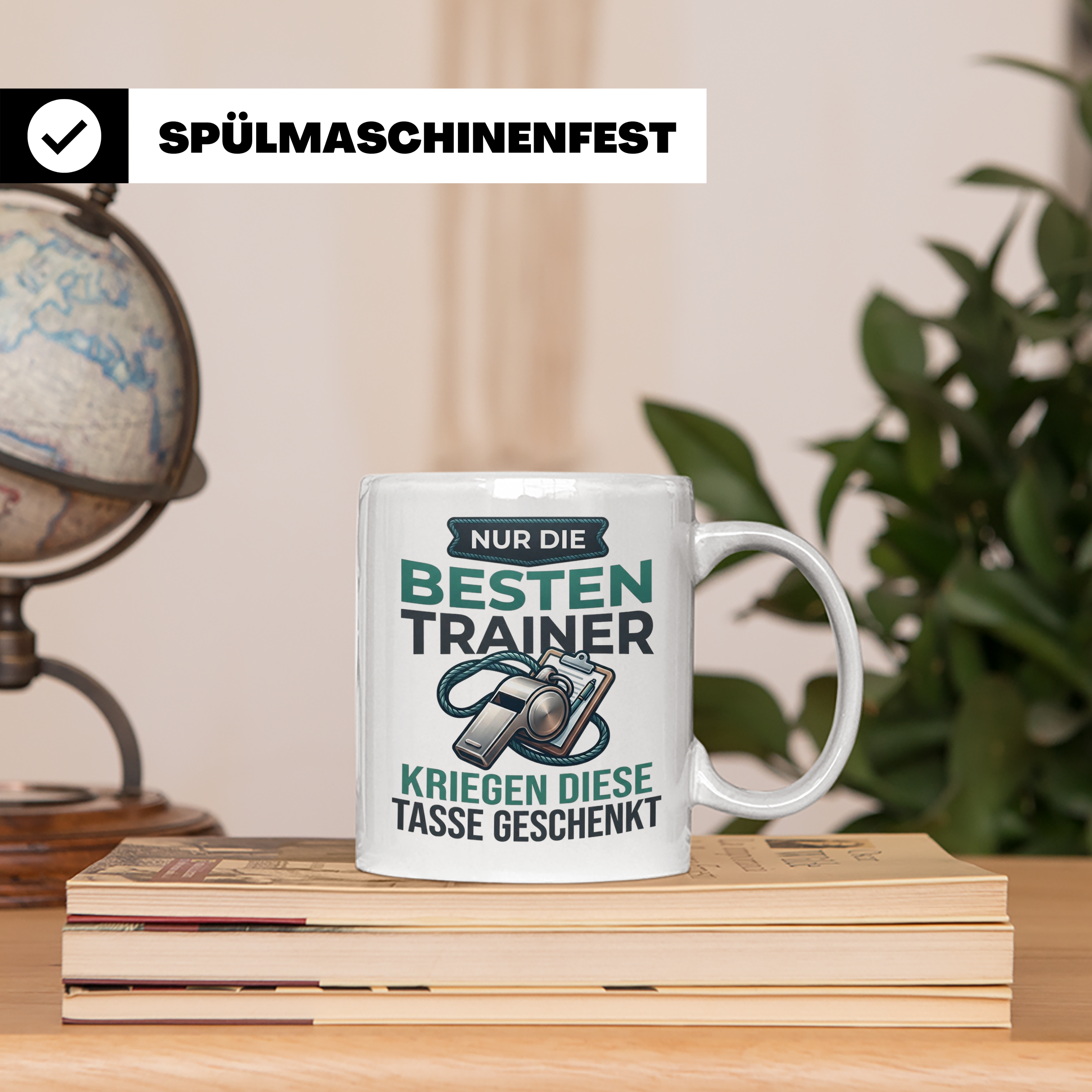 Trainer Tasse Geschenk für besten Coach der Welt Spruch Dank – Weiß [farbe:weiß]