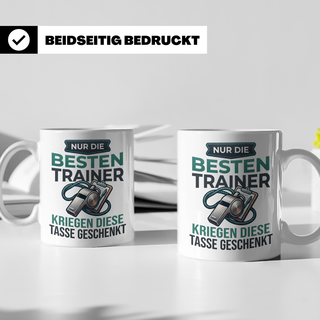Trainer Tasse Geschenk für besten Coach der Welt Spruch Dank – Weiß [farbe:weiß]