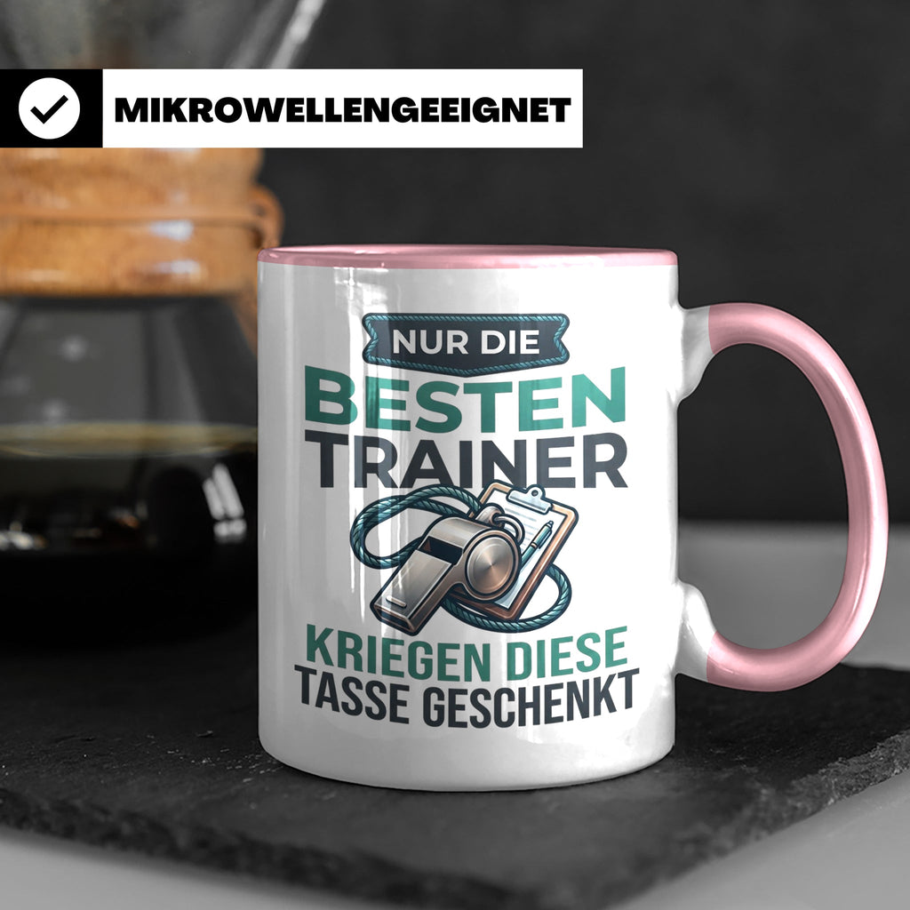 Trainer Tasse Geschenk für besten Coach der Welt Spruch Dank – Rosa [farbe:rosa]