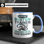 Trainer Tasse Geschenk für besten Coach der Welt Spruch Dank – Blau [farbe:blau]