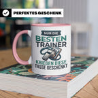 Trainer Tasse Geschenk für besten Coach der Welt Spruch Dank – Rosa [farbe:rosa]