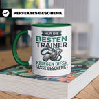 Trainer Tasse Geschenk für besten Coach der Welt Spruch Dank – Grün [farbe:grün]