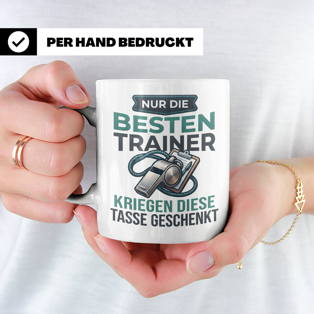 Trainer Tasse Geschenk für besten Coach der Welt Spruch Dank – Weiß [farbe:weiß]