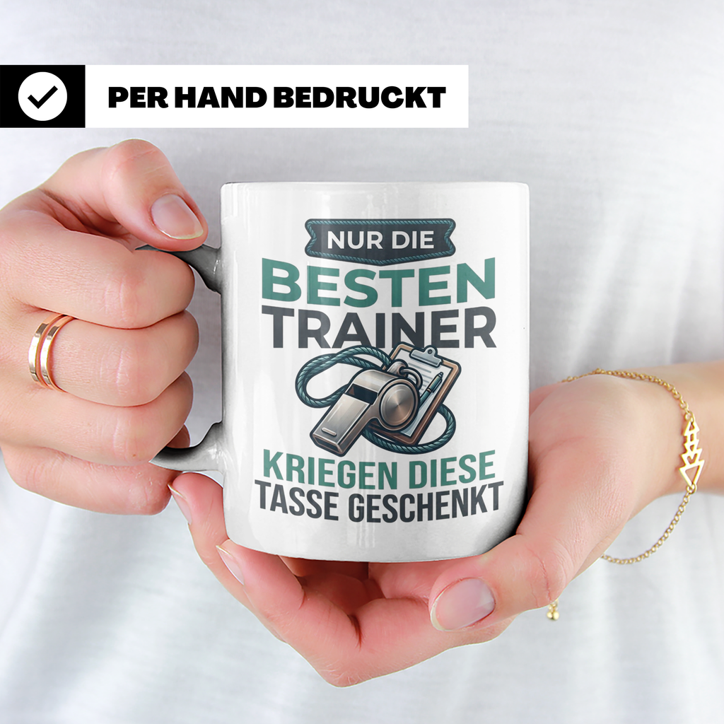 Trainer Tasse Geschenk für besten Coach der Welt Spruch Dank – Weiß [farbe:weiß]