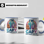 Capybara Tasse 10. Geburtstag I'm 10 Kindertasse für Mädchen – Blau [farbe:blau]