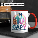 Capybara Tasse 10. Geburtstag I'm 10 Kindertasse für Mädchen – Rot [farbe:rot]