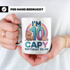 Capybara Tasse 10. Geburtstag I'm 10 Kindertasse für Mädchen – Weiß [farbe:weiß]