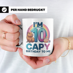 Capybara Tasse 10. Geburtstag I'm 10 Kindertasse für Mädchen – Weiß [farbe:weiß]