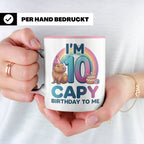 Capybara Tasse 10. Geburtstag I'm 10 Kindertasse für Mädchen – Rosa [farbe:rosa]