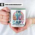 Capybara Tasse 10. Geburtstag I'm 10 Kindertasse für Mädchen – Grün [farbe:grün]