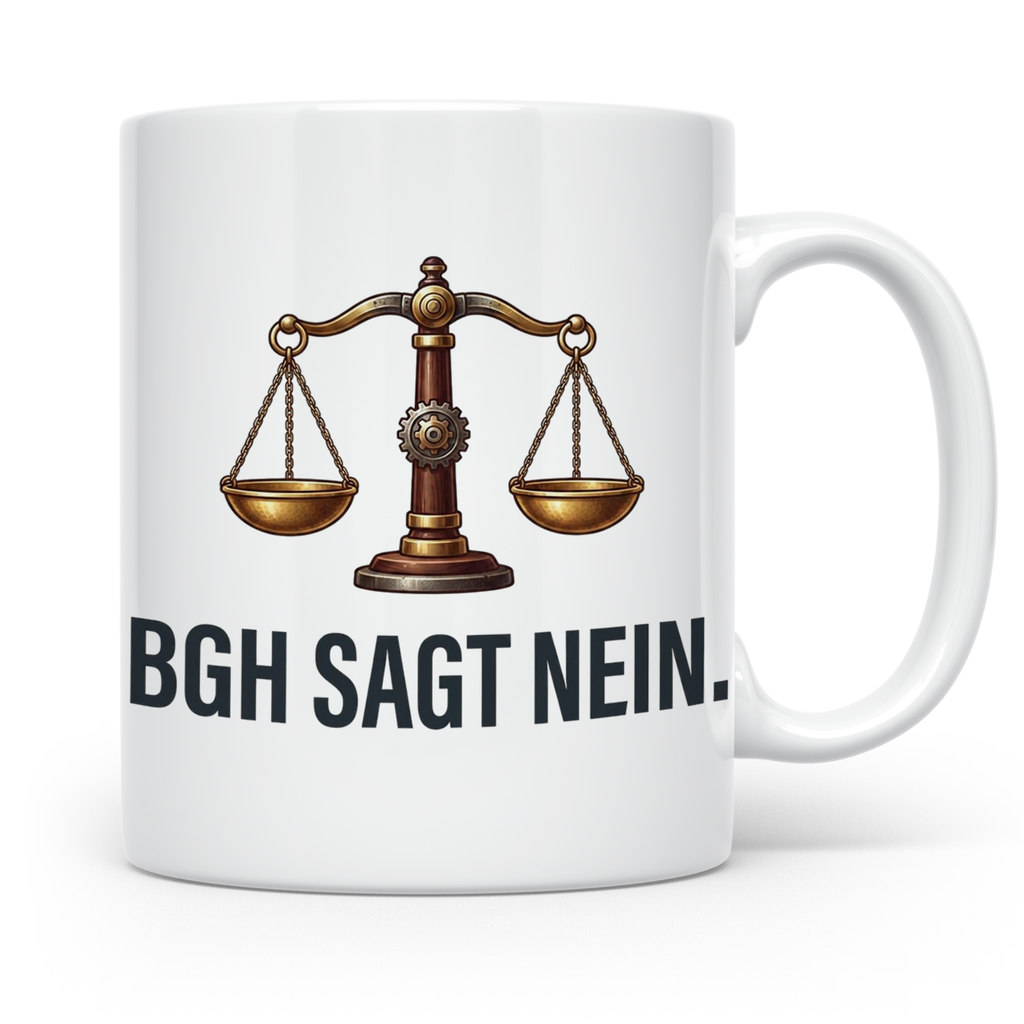 BGH Sagt Nein Tasse für Juristen & Anwälte | Lustiger Jura S – Weiß [farbe:weiß]