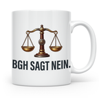 BGH Sagt Nein Tasse für Juristen & Anwälte | Lustiger Jura S – Weiß [farbe:weiß]