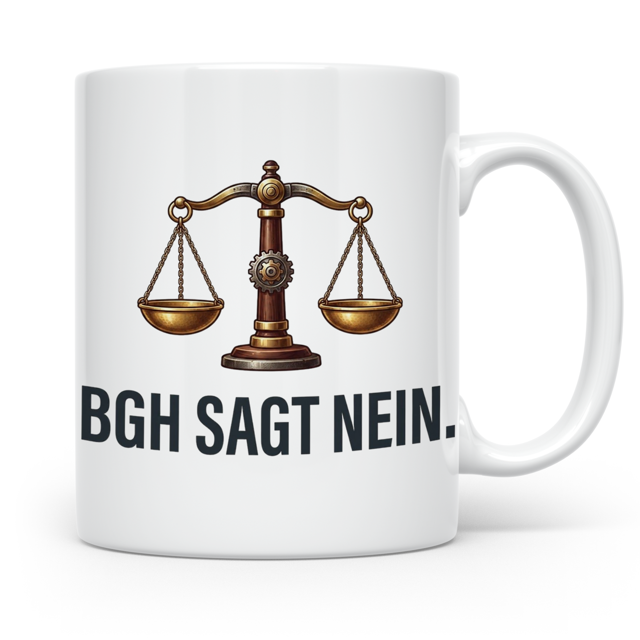 BGH Sagt Nein Tasse für Juristen & Anwälte | Lustiger Jura S – Weiß [farbe:weiß]