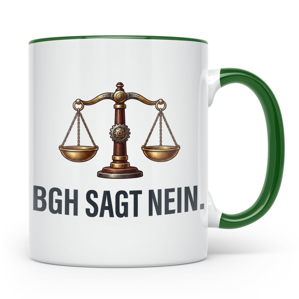 BGH Sagt Nein Tasse für Juristen & Anwälte | Lustiger Jura S – Grün [farbe:grün]