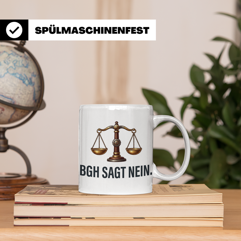 BGH Sagt Nein Tasse für Juristen & Anwälte | Lustiger Jura S – Weiß [farbe:weiß]