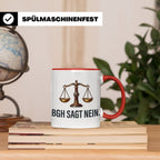 BGH Sagt Nein Tasse für Juristen & Anwälte | Lustiger Jura S – Rot [farbe:rot]