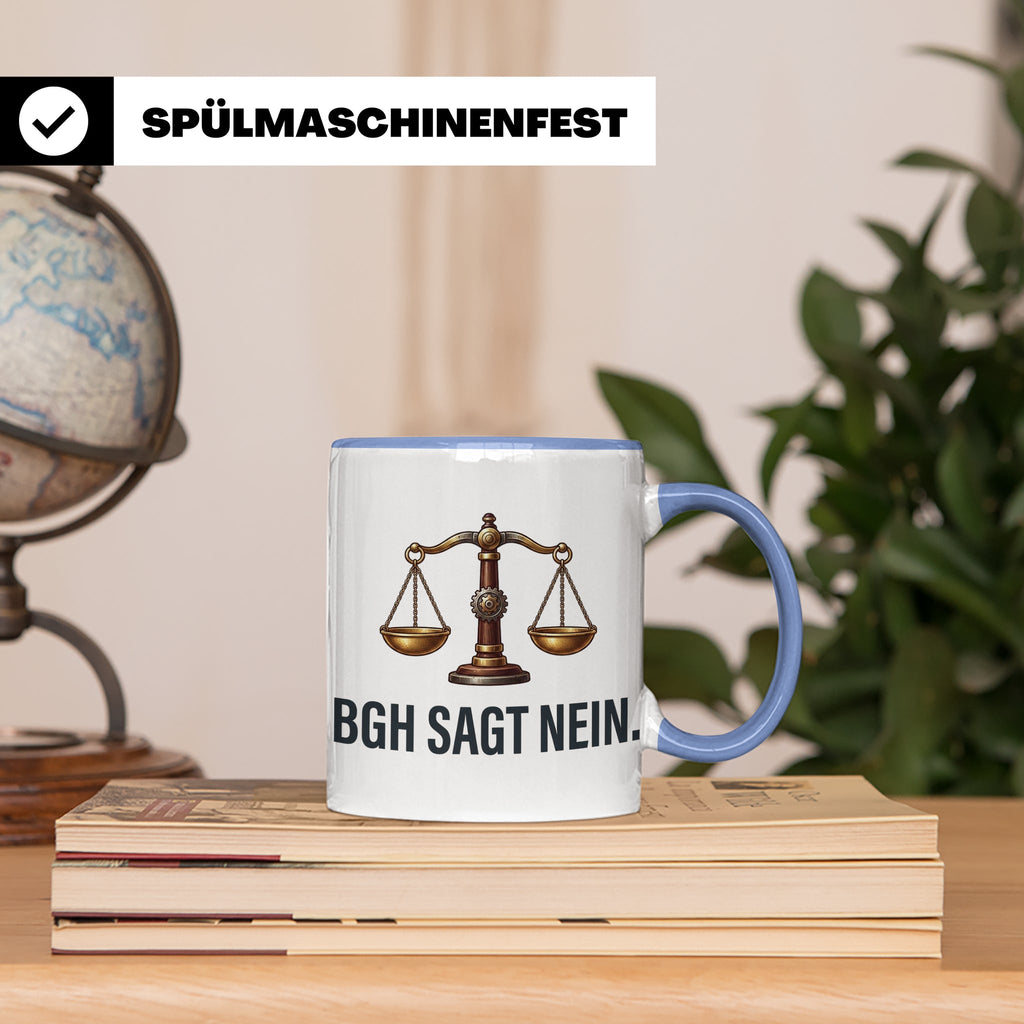 BGH Sagt Nein Tasse für Juristen & Anwälte | Lustiger Jura S – Blau [farbe:blau]