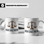 BGH Sagt Nein Tasse für Juristen & Anwälte | Lustiger Jura S – Weiß [farbe:weiß]
