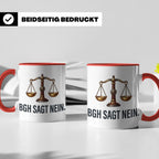 BGH Sagt Nein Tasse für Juristen & Anwälte | Lustiger Jura S – Rot [farbe:rot]