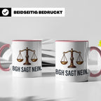BGH Sagt Nein Tasse für Juristen & Anwälte | Lustiger Jura S – Rosa [farbe:rosa]