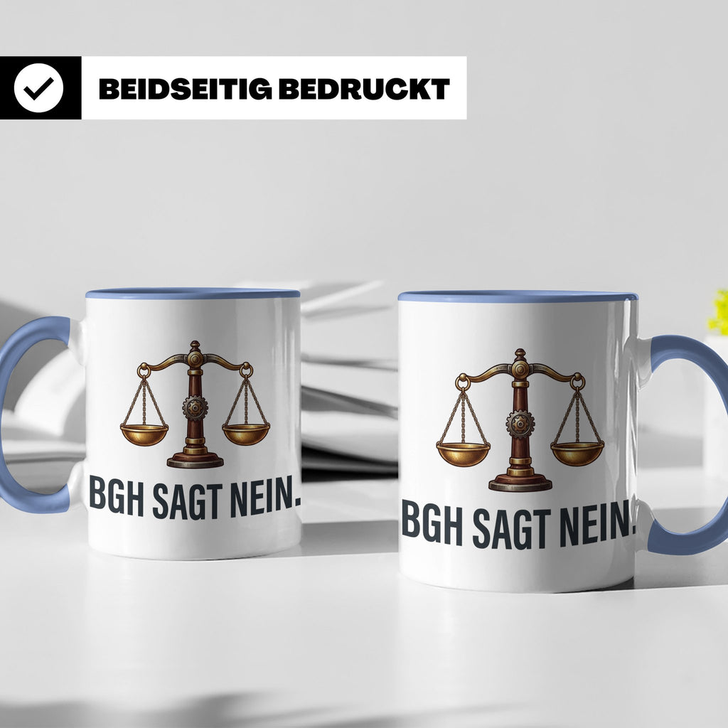 BGH Sagt Nein Tasse für Juristen & Anwälte | Lustiger Jura S – Blau [farbe:blau]