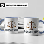 BGH Sagt Nein Tasse für Juristen & Anwälte | Lustiger Jura S – Blau [farbe:blau]
