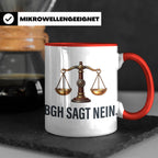BGH Sagt Nein Tasse für Juristen & Anwälte | Lustiger Jura S – Rot [farbe:rot]