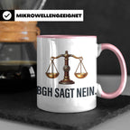 BGH Sagt Nein Tasse für Juristen & Anwälte | Lustiger Jura S – Rosa [farbe:rosa]