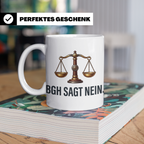 BGH Sagt Nein Tasse für Juristen & Anwälte | Lustiger Jura S – Weiß [farbe:weiß]