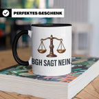 BGH Sagt Nein Tasse für Juristen & Anwälte | Lustiger Jura S – Schwarz [farbe:schwarz]