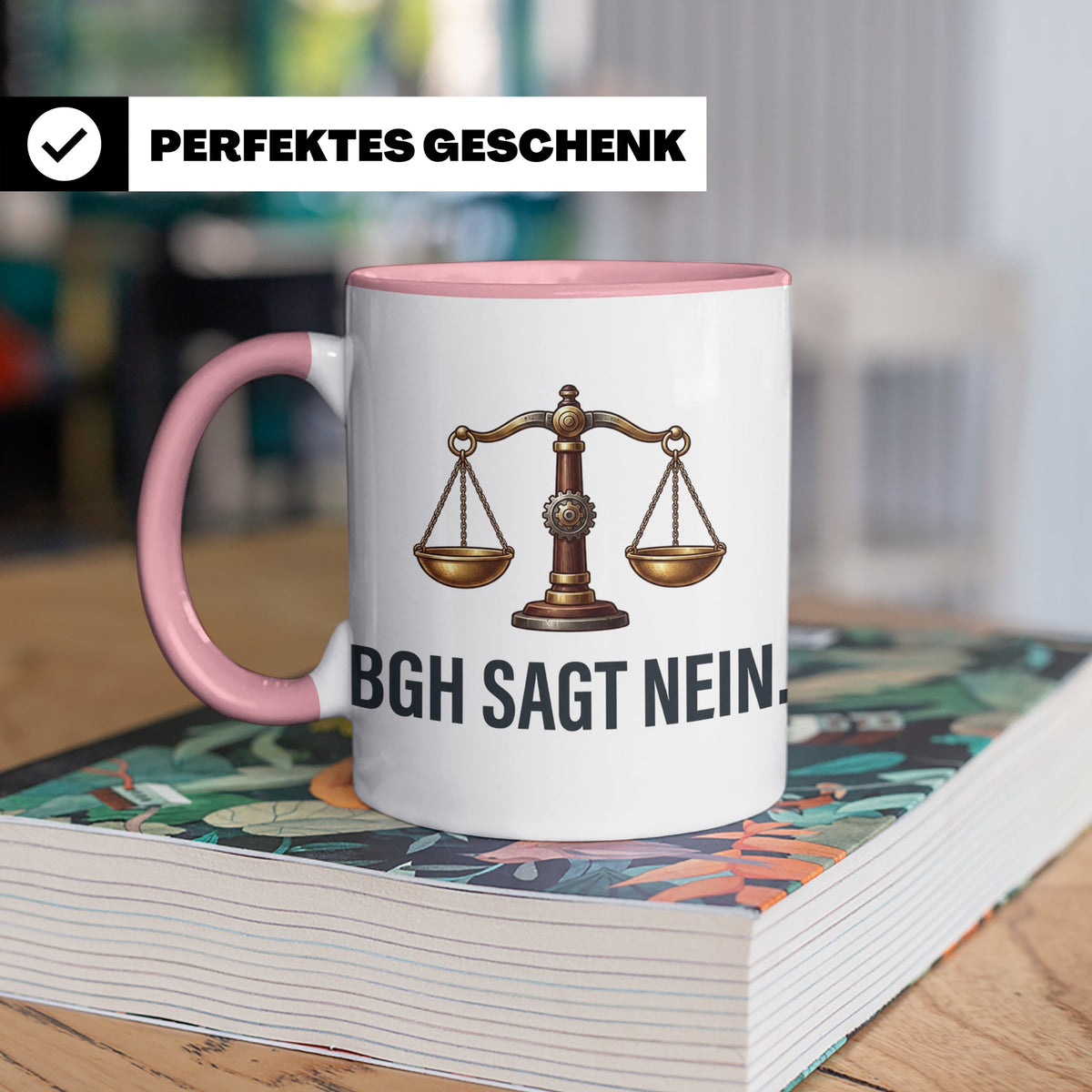 BGH Sagt Nein Tasse für Juristen & Anwälte | Lustiger Jura S – Rosa [farbe:rosa]