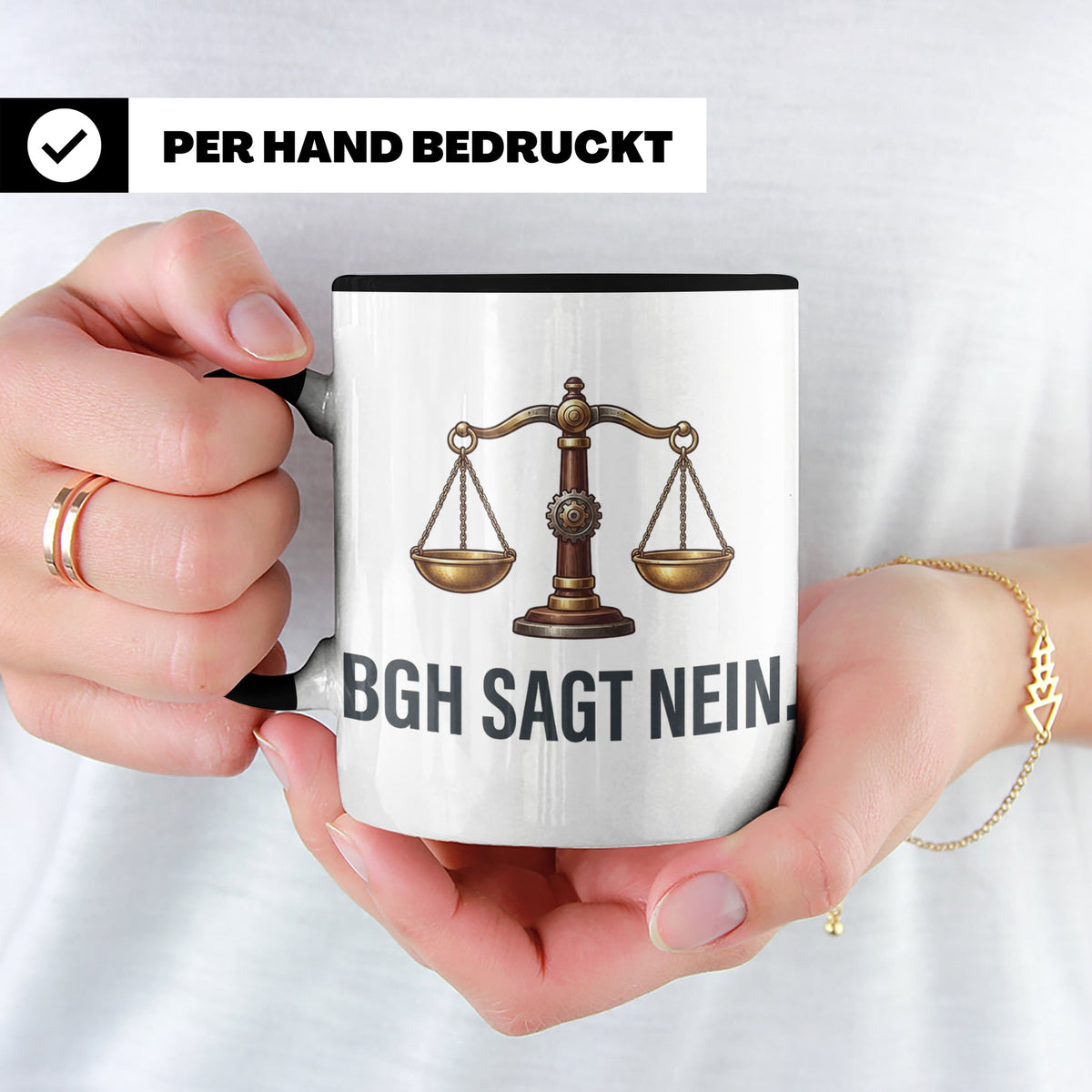 BGH Sagt Nein Tasse für Juristen & Anwälte | Lustiger Jura S – Schwarz [farbe:schwarz]