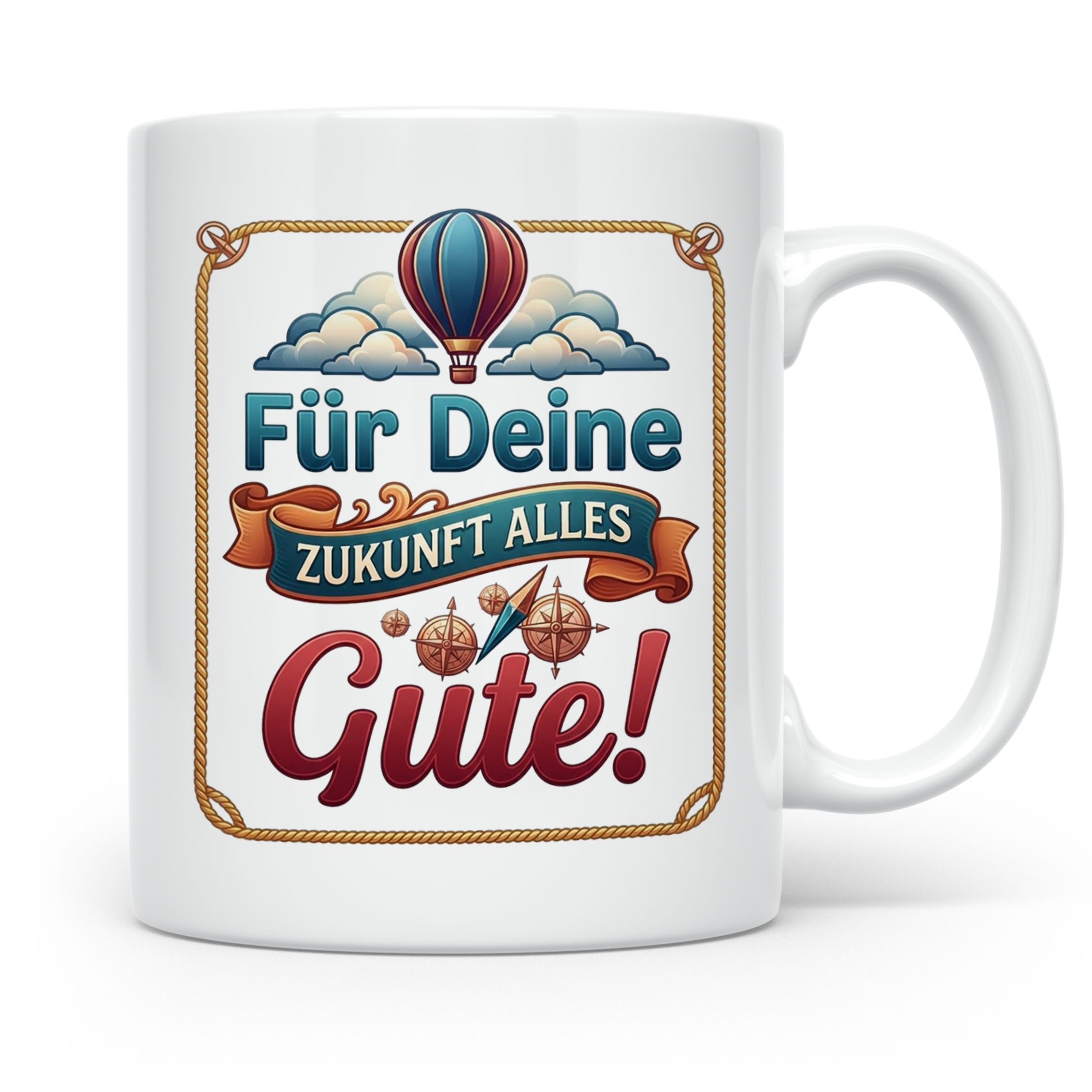 Für Deine Zukunft Alles Gute Tasse, Abschiedsgeschenk Kolleg – Weiß [farbe:weiß]