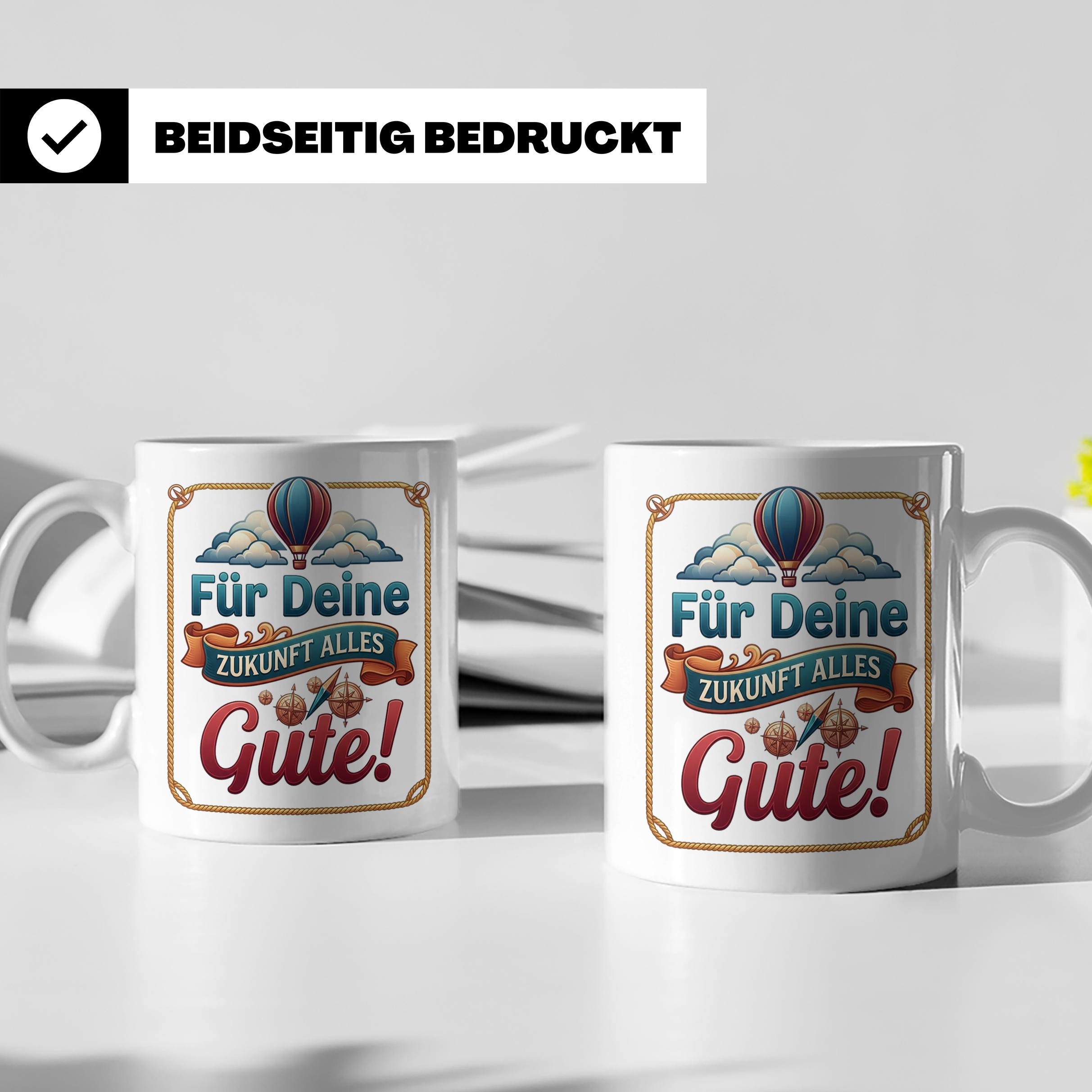 Für Deine Zukunft Alles Gute Tasse, Abschiedsgeschenk Kolleg – Weiß [farbe:weiß]